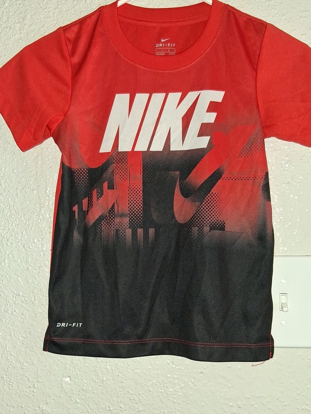 Nike Red & Black Dri-FIT Fade Graphic Tee